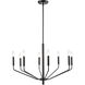 Laurell 8 Light 30 inch Matte Black Chandelier Ceiling Light